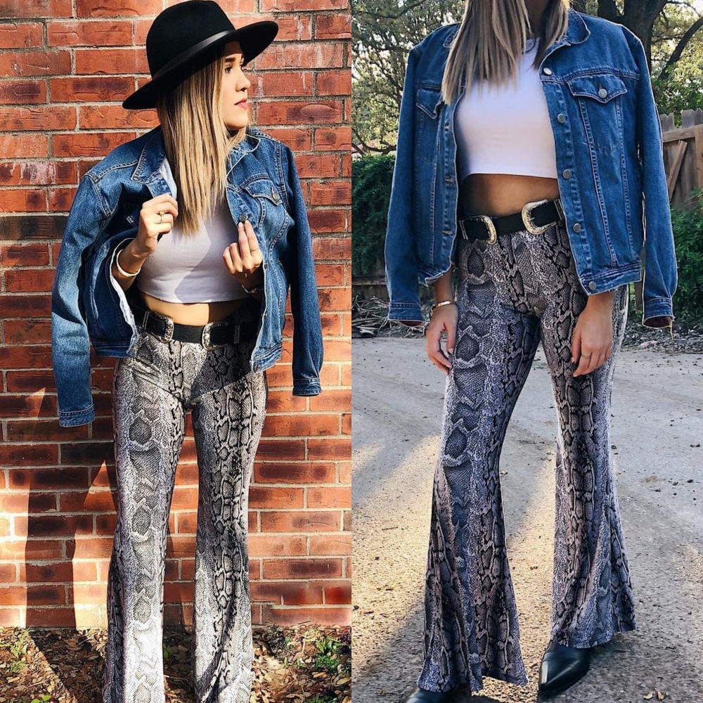 Snake print pants S to XL